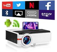 7200 Lumen High Brightness Projector WiFi Bluetooth, HD 1080P Supported HDMI Digital Smart TV Proyector, Compatible with Blu Ray DVD Laptop Computer Playstation Xbox Fire TV Stick Smartphones