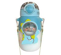 720ML Large Capacity Water Bottle Children's Straw Kettle With Strap Stickers For School Travel Sports Outdoor Children's Straw Kettle With Strap