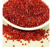 720pcs 2mm(11/0) Silver Core Glass Beads Bugle Tubes DIY Material Cross Stitch Embroidery Handmade Sewing Accessories-H25 Red