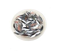 720pcs 6 * 14mm Cup Oval Folded Sequins, Loose Sequin Paillettes for Crafts Sewing Accessories(Silver)