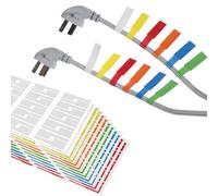720PCS Cable Labels Tags,12 Colors Waterproof Cord Labels Wire Labels for Cable Management, Color Wire Markers Can Write On, Self Adhesive Charger Labels Printable for Laser Printer and Handwriting