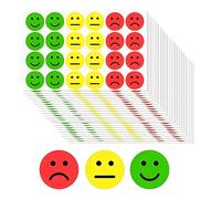 720PCS Emotion Face Stickers 25mm Happy Sad Emoji Labels for Teachers Parents Kids Round Red Yellow Green Stickers for Diary Reward Charts Scrapbook Crafts Classroom Behavior Decorations