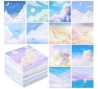 720pcs Oil Painting Sticky Notes, ZODKSNO 8x8cm Multicolor Self-Adhesive Tabs 24 Packs Funny Memo Pad for Office School Home