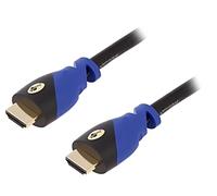 72316 cable HDMI male, PVC 1m black-blue Goobay on both sides