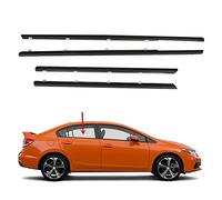 72410-TR0-A01 4Pcs Weatherstrip Window Seal Car Window Moulding Trim Compatible with 2012-2015 Honda Civic, Replaces# 72450-TR0-A01, 72910-TR0-A01, 72950-TR0-A01