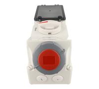 7247UK | MENNEKES RED DUO RCD INTERLOCKED SOCKET IP67 16A 5P 400V 6H 1XRCD 30MA