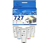 727 C1Q12A F9J79A F9J76A F9J77A F9J78A F9J80A Ink Cartridges Compatible for HP T920 T1500 T2500 T930 T1530 T2530 Inkjet Printers, Leak-Proof Design Crisp Printing 1 Combo Pack