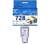 728 F9J67A F9J68A F9J66A F9J65A Ink Cartridges Compatible for HP T730 T830 Inkjet Printers, Leak-Proof Design Crisp Printing 1 Black