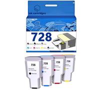 728 F9J67A F9J68A F9J66A F9J65A Ink Cartridges Compatible for HP T730 T830 Inkjet Printers, Leak-Proof Design Crisp Printing 1 Combo Pack