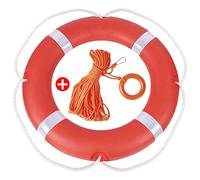 72CM 28 inch Boat Safety Throw Ring with Water Floating Lifesaving Rope 98.4FT 30M Set, Outdoor Professional Throwing Ring Rope Rescue Lifeguard (72 cm/ 28 inch)