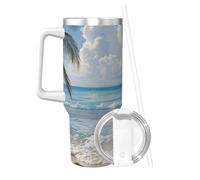 72e442804eb0f40f78fea97a9de17d8 40 Oz Tumbler With Handle And Straw Stainless Steel Insulated Travel Tumblers Leakproof Travel Coffee Mug Coffe Cup Drink Tumbler Cups Gifts For Women Men Lovers