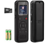 72GB Digital Voice Activated Recorder: Portable Tape Recorder with Playback Audio Recording Device for Lectures Meetings, Small Dictaphone Sound Recorder with Line in | Password | Support TF Expansion
