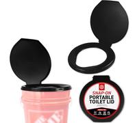 72HOURS Portable Snap-on Toilet Seat with Lid for 5-Gallon Bucket