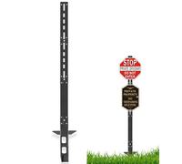 72Inch Heavy Duty Yard Sign Stakes - 6ft Tall Metal Lawn Sign Posts, for Outdoor Events, Parking, Garage, Bar, Lawn Signs, Black,1piece