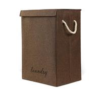 72L Laundry Basket with Lid,Coffee Large Collapsible Laundry Hamper with Handles,Dirty Clothes Hamper for Dirty Clothes,Bedroom,Bathroom,Laundry Room,Dorm, College,Home Storage