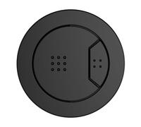 72mm Front Toilet Flush Button for Cistern, Pneumatic Technology (Black) | Toilet Push Button Flush Replacement, Fingerprint Resistant Compatible with Air Houses, 63mm Installation Hole Required