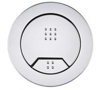 Excel Home Toilet Flush Button Replacement for Cistern- Dual Button Toilet Flush Buttons - Pneumatic Technology - Fingerprint Resistant Compatible with Air Houses - 72mm Front (Chrome)