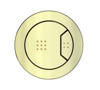 72mm Front Toilet Flush Button, Pneumatic Technology (Brushed Brass) | Toilet Push Button flush replacement, Fingerprint Resistant Compatible with Air Houses, 63mm Installation Hole Required