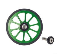 72mm Wide Alloy Wheel for Brompton Dual Bearing | Double bearing structure, effortless rolling, quiet operation, seamless integration(Green)