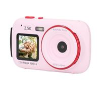 72MP 2.5K Digital Camera with 16X Zoom Autofocus Selfie Camera, Easy to Operate Portable Camera with Dual Screen for Travel ABS Material Lithium Ion Battery (Pinkish)