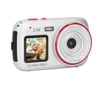 72MP Digital Camera, 2.5K Video 16X Digital Zoom Camera with Dual Screen, 750mAh Battery Life Autofocus Anti Shake Selfie Camera for Travel, Automatic Beauty and Colorful Filters