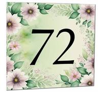72nd Birthday Card for Women Men - Green Floral Birthday Cards for 72 year old Lady Seventy Two Seventy Second Ladies Grandma Nan Aunt Mum Sister Mom Friend