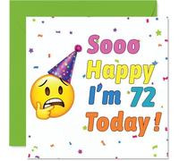 72nd Birthday Cards for Women and Men, So Happy Im Turning