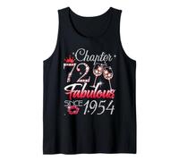72nd Birthday Queen Chapter 72 Fabulous Since 1954 Women Tank Top