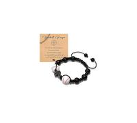 72ore Baseball Bracelet for Men Cross Bracelets Black Beaded Obsidian Basketball Soccer Baseball Stuff Jewelry Easter Birthday Gifts, L, Zinc, no gemstone