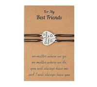 72ore Best Friend Bracelet for Women Morse Code Bracelet Friendship Bracelets BFF Bracelets Birthday Gifts for Women Trendy, A10, Zinc, no gemstone