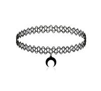 72ore Black Choker Moon Spider Black Chokers Trendy Necklace for Women 2025 Halloween Jewelry Gifts Party Dresses Accessories, No Gemstone