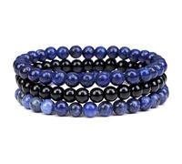 72ore Blue Bracelets Blue Friendship Bracelets Boho Bracelets for Women Beaded Bracelets Braided Bracelets Stackable Bracelets String Bracelets Boho Jewelry, Adjustable, Metal, No Gemstone