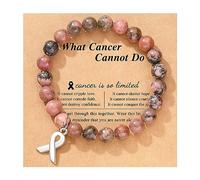 72ore Breast Cancer Bracelets Breast Cancer Gifts for Woman Breast Cancer Awareness Bracelet Ribbon Charm Bracelet Healing Beaded Bracelets Inspirational Gifts, Adjustable, Alloy, no gemstone