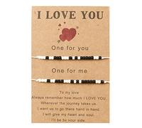 72ore Couples Bracelets Matching Bracelets Braided String Bracelets Valentines Bracelets Valentines Day Bracelet for Her Couple Gifts Stocking Stuffers, Adjustable, Alloy, no gemstone