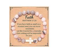 72ore Cross Bracelet Easter Gifts Easter Basket Stuffers for Women Jesus Bracelets Baptism Christian First Confirmation Communion Religious Gifts for Women Jewellery Gifts