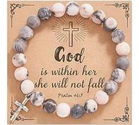 72ore Cross Bracelet Easter Gifts Easter Basket Stuffers for Women Jesus Bracelets Baptism Christian First Confirmation Communion Religious Gifts for Women Jewellery Gifts