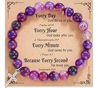 72ore Cross Bracelet Easter Gifts Easter Basket Stuffers for Women Jesus Bracelets Baptism Christian First Confirmation Communion Religious Gifts for Women Jewellery Gifts