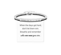 72ore Dont Let the Hard Days Win Bracelet Motivational Jewelry for Men Womens Inspirational Bracelet, L, no gemstone