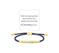 72ore Dont Let the Hard Days Win Bracelet Remember Who You Are Bracelet Inspirational Gifts for Women Encouragement Gifts, L, no gemstone