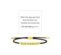 72ore Dont Let the Hard Days Win Bracelet Remember Who You Are Bracelet Inspirational Gifts for Women Encouragement Gifts, L, no gemstone