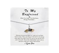 72ore Gift for Boyfriend Necklace Silver Gold Dumbbell Barbell Pendant Promise Necklace for Men Birthday Jewelry Gifts for Him My Man, No Gemstone