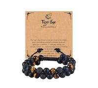 72ore Gifts for Boyfriend Bracelet Evil Eye Bracelets Beaded Protection Bracelets for Men Birthday Jewelry Gifts for Boyfriend, L, no gemstone