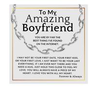 72ore Gifts for Boyfriend Necklace Silver Chain for Men Barbed Wire Necklace Promise Chain Meaningful Boyfriend Birthday Gift Ideas, No Gemstone