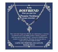 72ore Gifts for Boyfriend Necklace Silver Chain for Men Star Moon Necklace Promise Chain Summer Jewelry Meaningful Birthday Gifts for Him Boyfriend My Man, No Gemstone