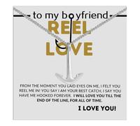 72ore Gifts for Boyfriend Necklace Stainless Steel Chain for Men Anchor Necklace Promise Chain Meaningful Birthday Gifts for Him Boyfriend My Man, No Gemstone
