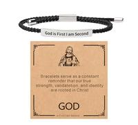 72ore God Is First I Am Second Bracelet Inspirational God Bracelet Gifts For Women, L, no gemstone