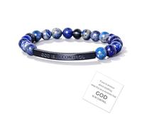 72ore God Is in Control Bracelet God Faith Bracelet Inspirational Gifts for Women Christian Jewelry Encourage Gift for Believers, L, no gemstone