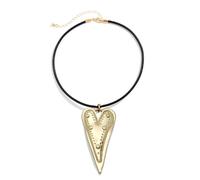 72ore Heart Necklace Gold Statement Big Chunky Heart Pendant Vintage Necklace for Women Birthday Jewelry Gifts Party Outfits Accessories, 合金, No Gemstone
