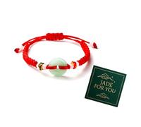 72ore Jade Bracelet for Women Jade Bangle Red String Bracelet Green Bracelets Lucky Protection Bracelets Jewelry Gifts, L, Zinc, no gemstone
