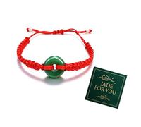 72ore Jade Bracelet for Women Jade Bangle Red String Bracelet Green Bracelets Lucky Protection Bracelets Jewelry Gifts, L, Zinc, no gemstone